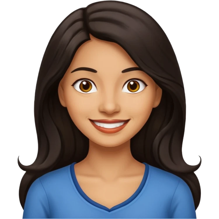 mujer colombiana con pelo largo emoji