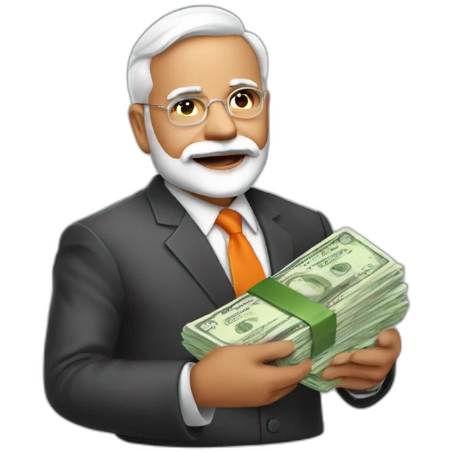 modi WITH MONEY emoji