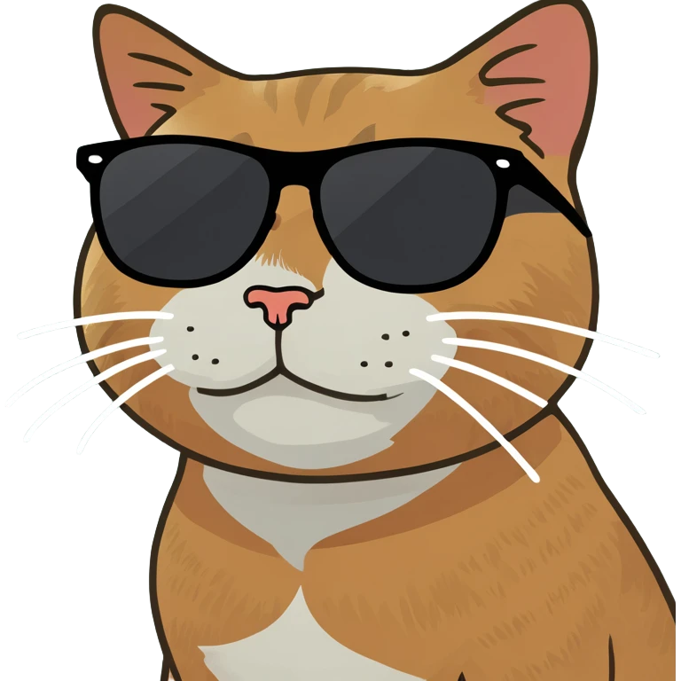 Cat with sunglasses emoji