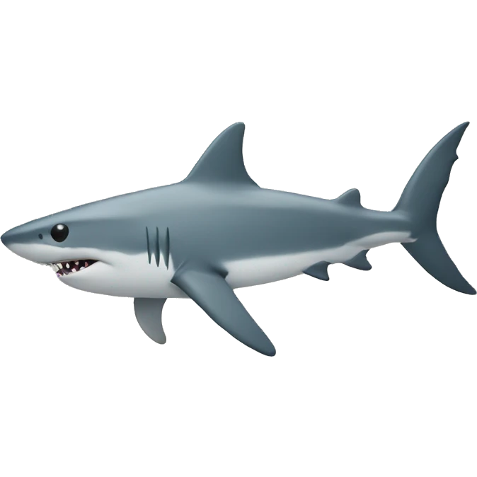 Minimalist shark emoji