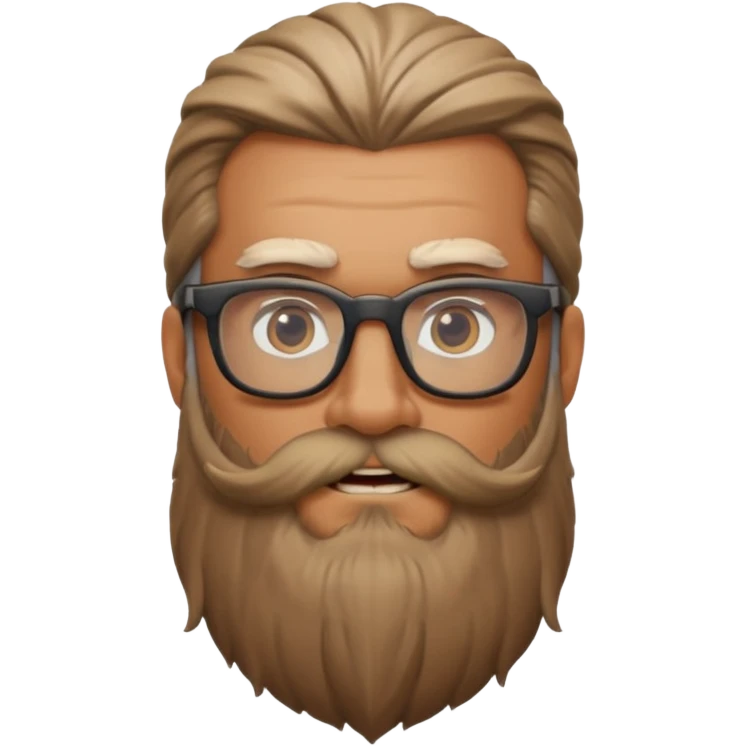 Glasses-Wearing wild viking büst emoji