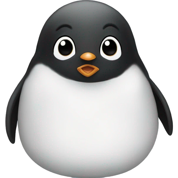 Baby penguin black heart emoji