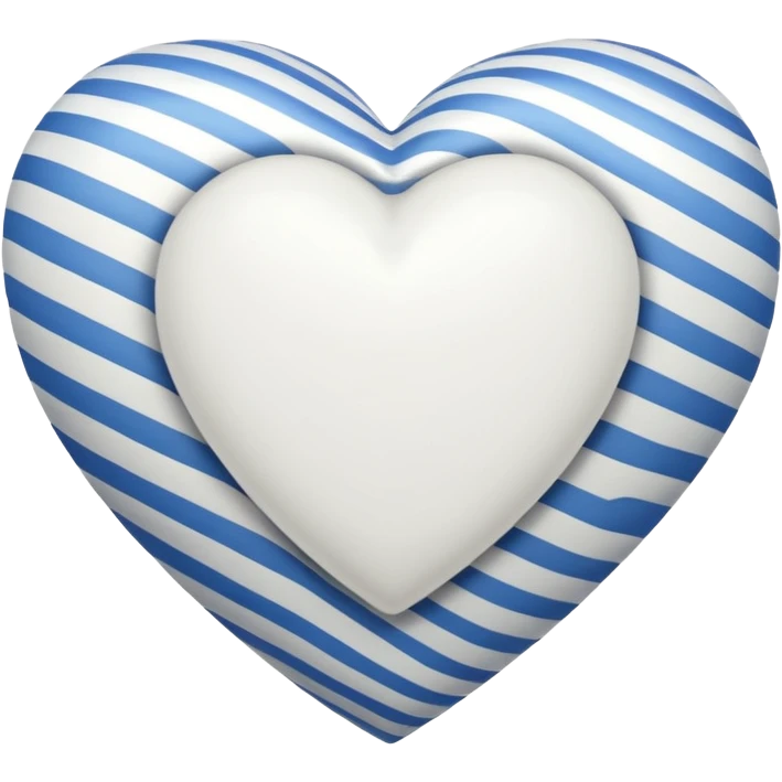 white heart with a striped pattern emoji