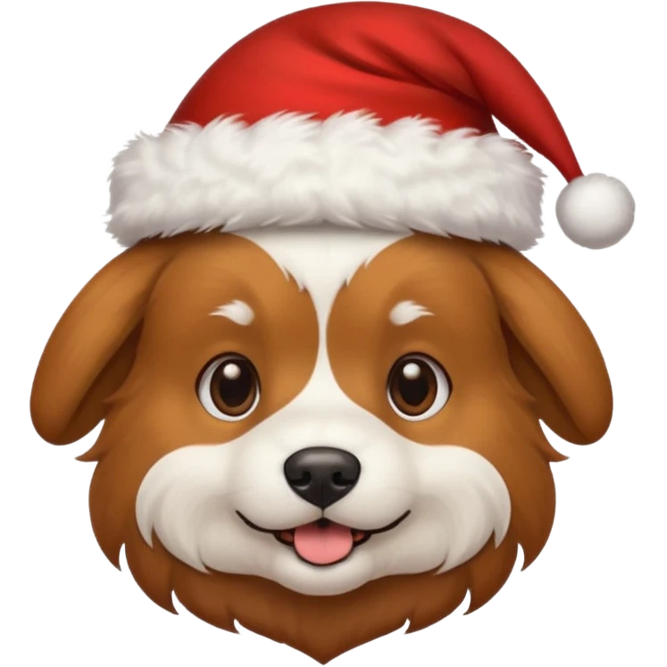 Hondje met kerstmuts emoji