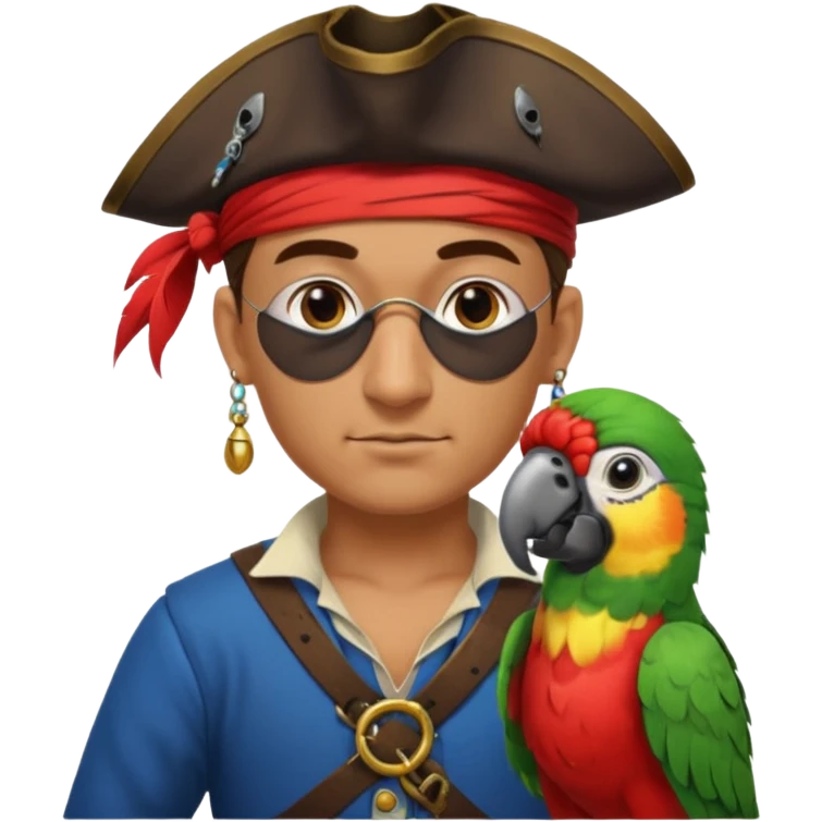 pirate and parrot emoji