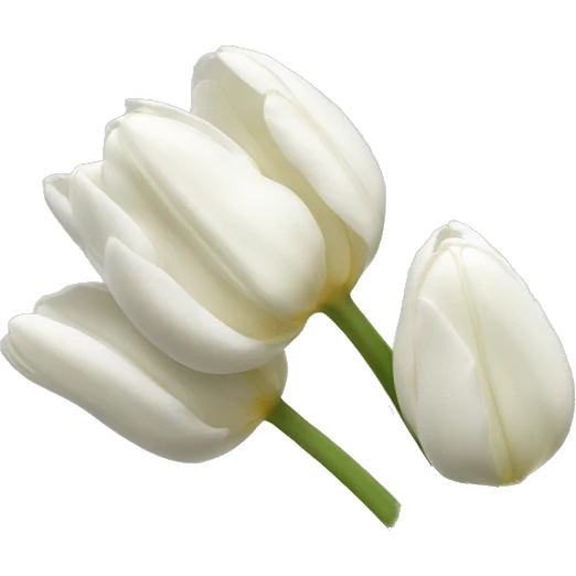White tulips  emoji