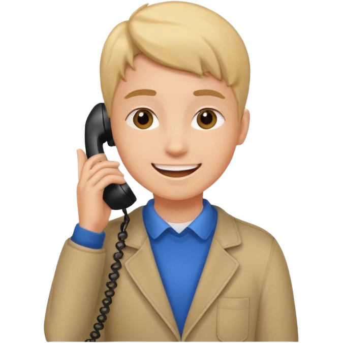 student calling on the phone emoji