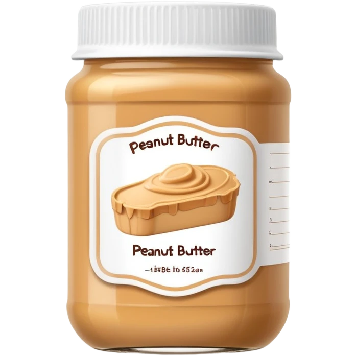 food jar like peanut butter with wireframe outline label, simple line drawing label, container with geometric line label emoji