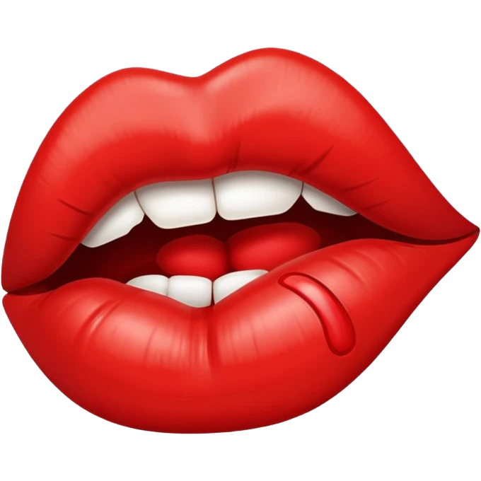 Marca de beijo vermelho igual emoji do iPhone  emoji