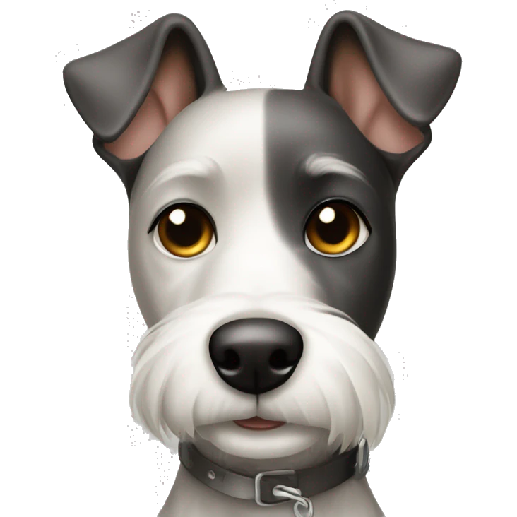 Salt and pepper colored dog terrier emoji