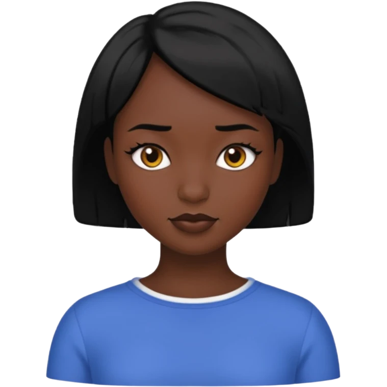 short hair queen black hair emoji
