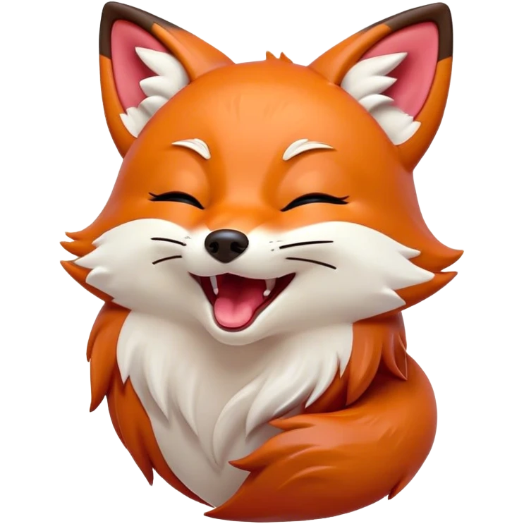 Cinematic Cute Yawning Fox Portrait Emoji, Head tilted slightly with a dramatic, wide-open yawn, showcasing a soft, velvety red Fur with subtle white accents, floppy ears slightly drooping, round amber eyes barely open in drowsy contentment, Simplified yet irresistibly adorable features, highly detailed, glowing with a soft, cozy glow, high shine, relaxed yet expressive, stylized with a touch of natural whimsy, bright and endearing, soft glowing outline, capturing the essence of a sleepy yet affectionate fox, so drowsy it feels like it could stretch right out of the screen and curl up for a nap! emoji