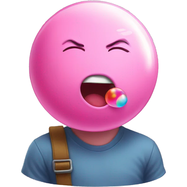 Blowing bubble gum emoji
