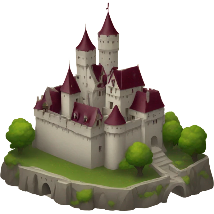 burgundy vampire castle emoji