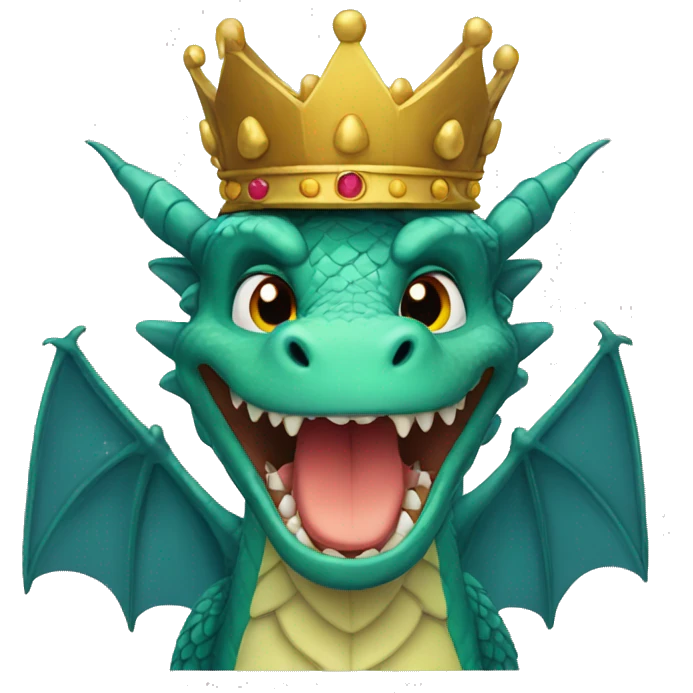 Dragon with crown emoji