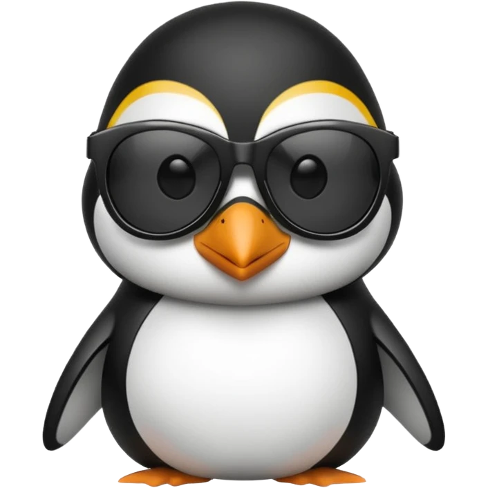 Penguin wearing shades and looking cool emoji