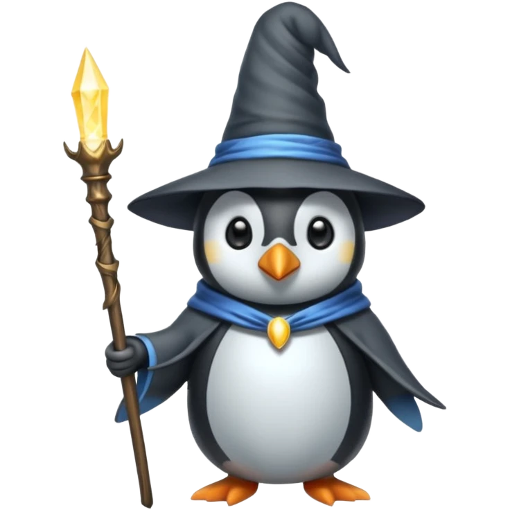 Penguin wizard emoji