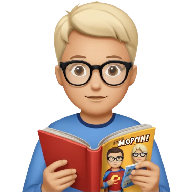 a comic book reader emoji