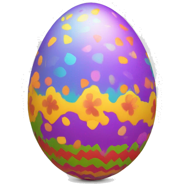 Colorful Easter egg with vibrant colors emoji