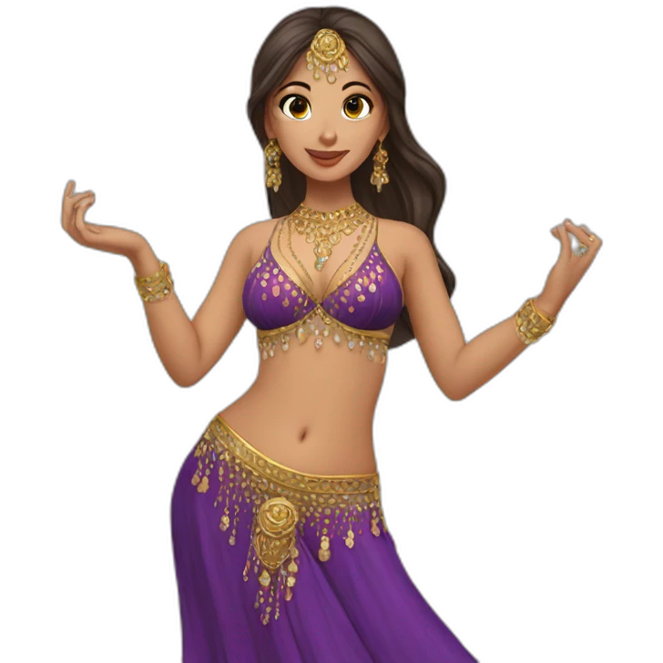 bellydance brunette emoji