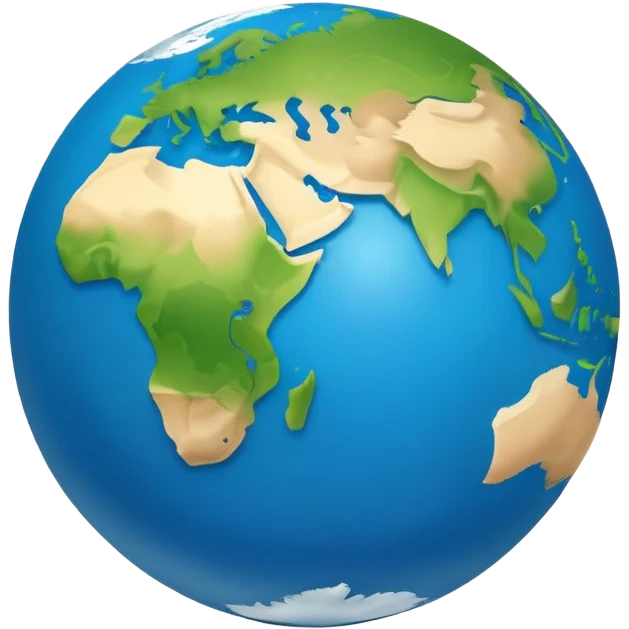 Minimalist Earth globe with landmasses shaped like 812 and also with large, bold "812" text prominently displayed across the globe, iOS emoji style emoji
