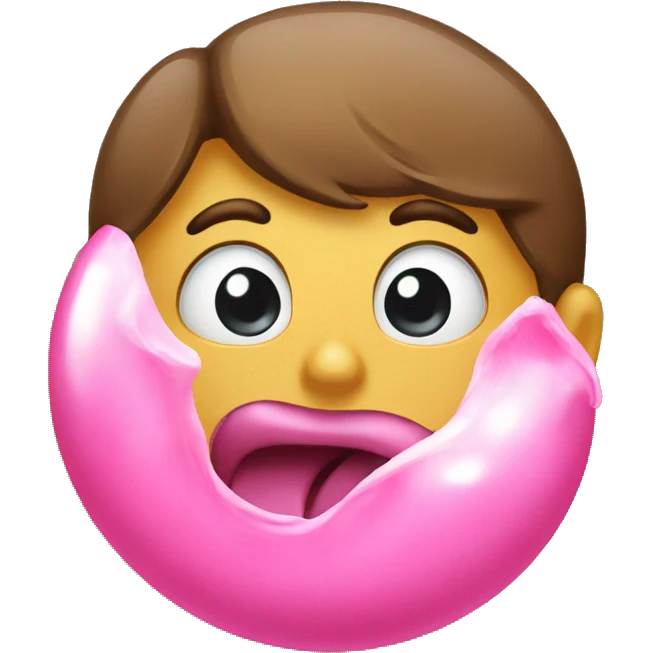 emoji blowing bubble gum  emoji