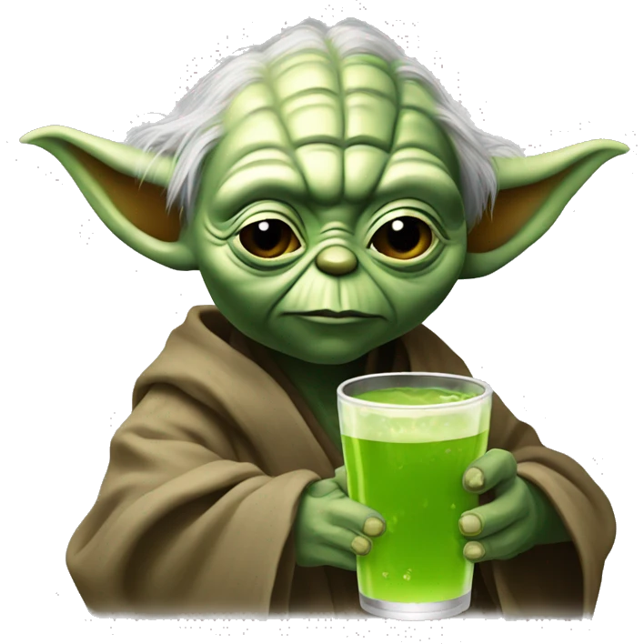 Yoda drinking à béer emoji