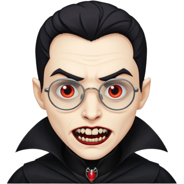 spectacled vampire emoji