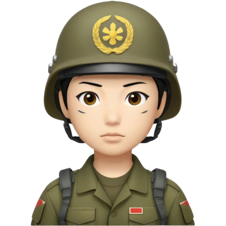 modern japanese jsdf soldier face emoji