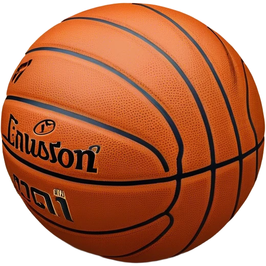 Cinematic Realistic image of a basketball resting on a polished court surface, with finely detailed textures and subtle reflective highlights, evoking a sense of calm before the game’s intensity emoji