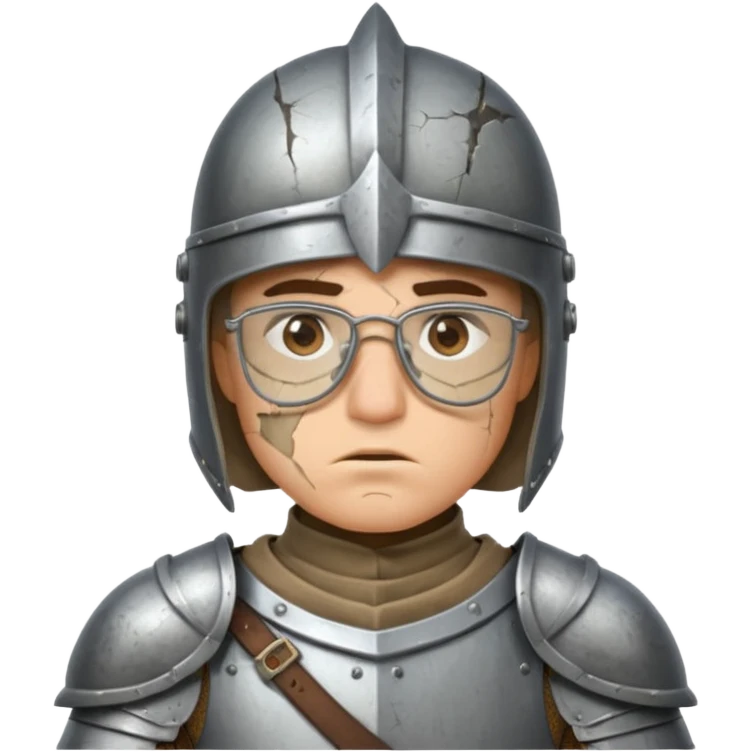 Knights with Glasses: Knight with cracked lenses after battle



















 emoji