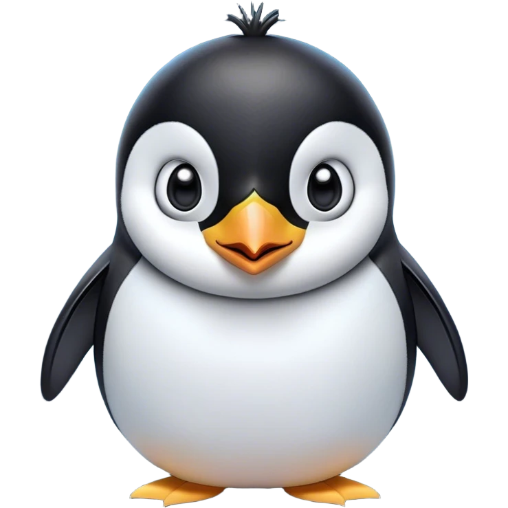 Cinematic Comical Emperor Penguin Portrait Emoji, Head tilted dramatically with an exaggeratedly shocked expression, featuring sleek, polished plumage with wide, comically expressive eyes filled with exaggerated disbelief, Simplified yet hilariously expressive features, highly detailed, glowing with a slightly sassy polar glow, high shine, dramatic yet playful, stylized with an air of cheeky arctic attitude, soft glowing outline, capturing the essence of a meme-worthy penguin that appears ready to side-eye its way into viral internet fame instantly! emoji