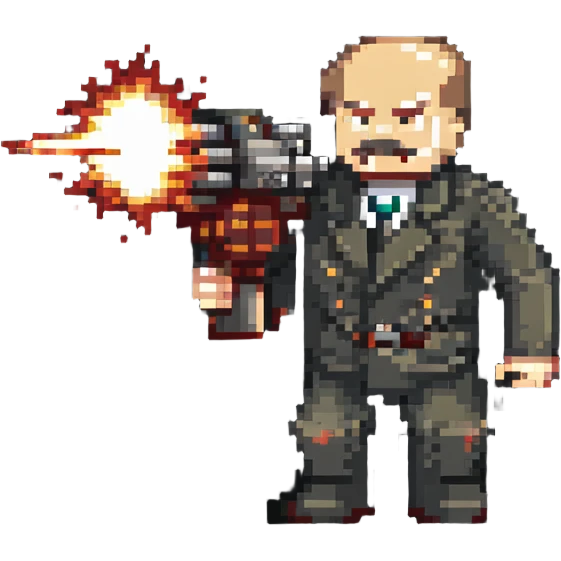 Lenin firing a minigun emoji
