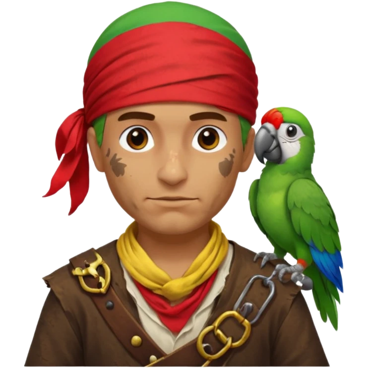 pirate and parrot emoji