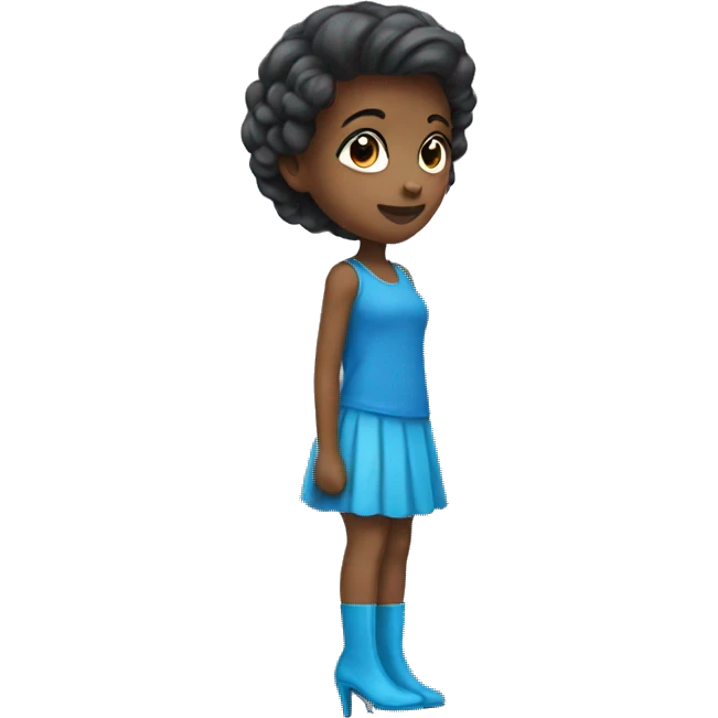 girl with blue heel emoji