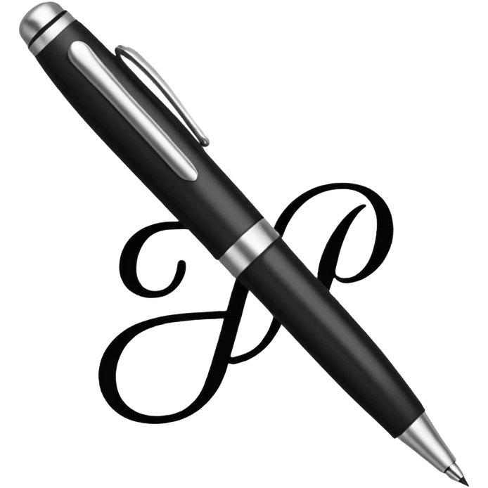 pen writing initials "JP" emoji