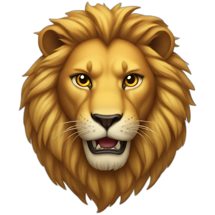Fierce lion emoji