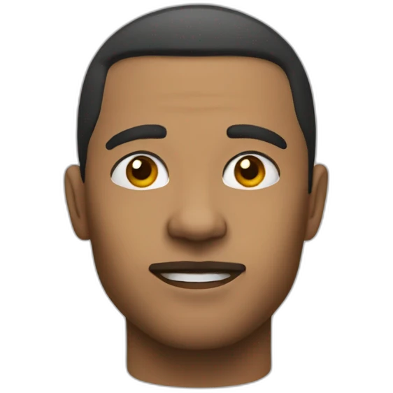poitning at jawline emoji