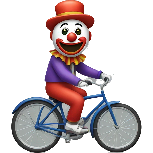 Clown on a bike emoji