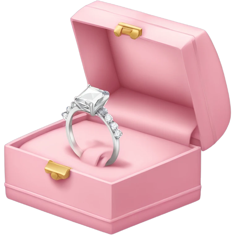diamond ring in light pink box emoji