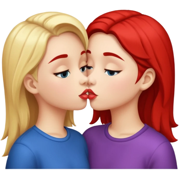 2 girls kissing emoji