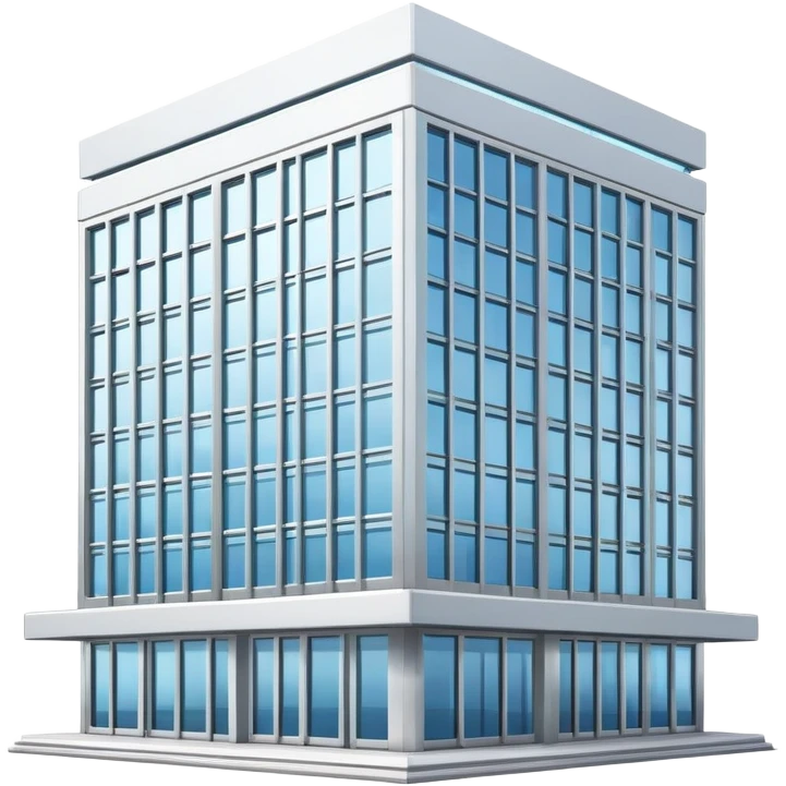 generate realistic detailed office building in 3d style emoji