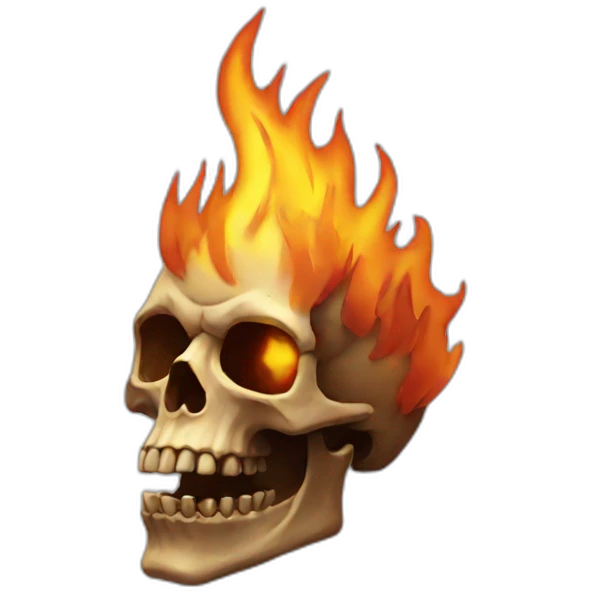 Fire skull emoji