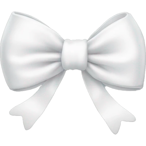 Cute white bow emoji