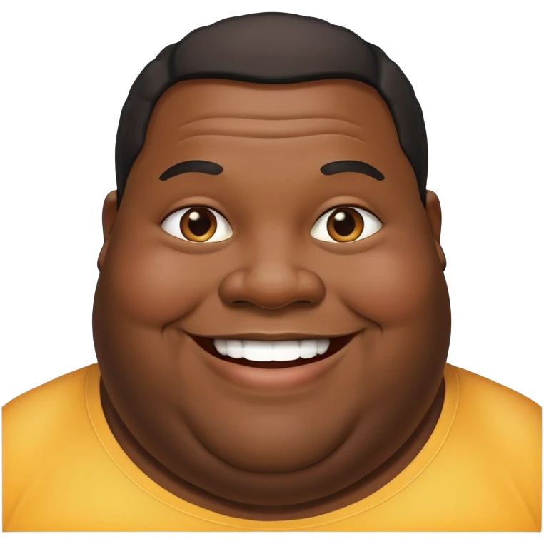 Fat black man emoji