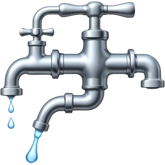 
water pump with a tap, water flows from the tap emoji