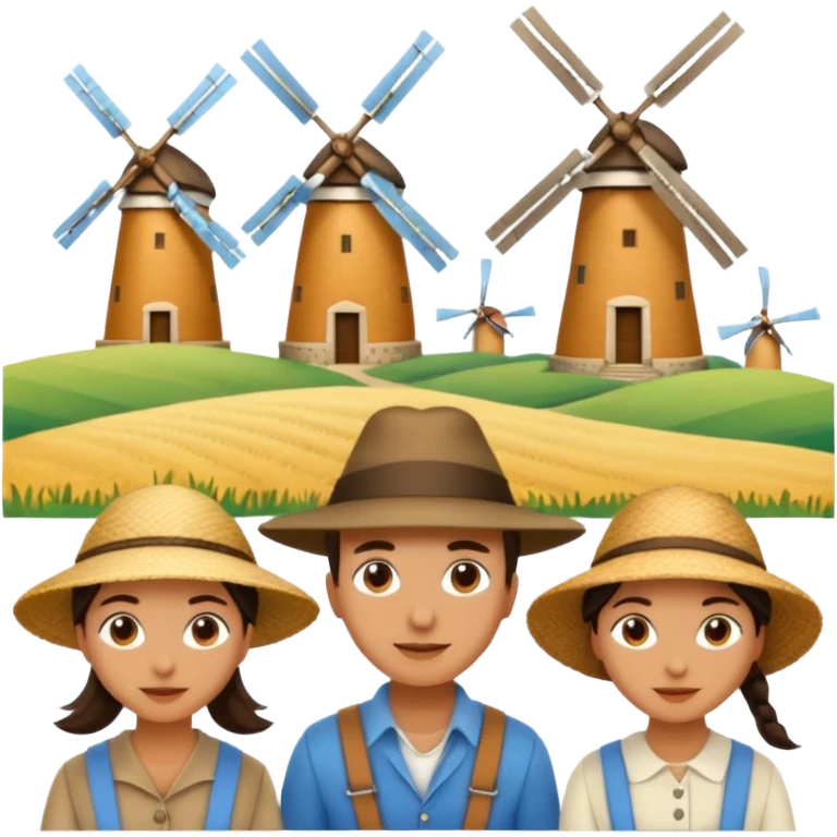  People WEARİNG ÇİFTÇİ HAT with  Windmills emoji