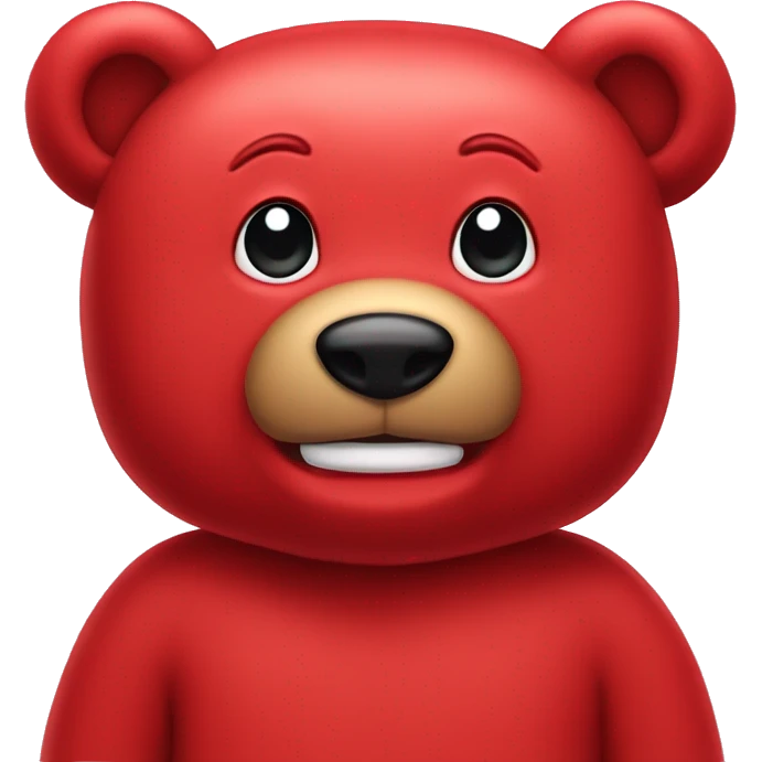 Red gummie bear  emoji