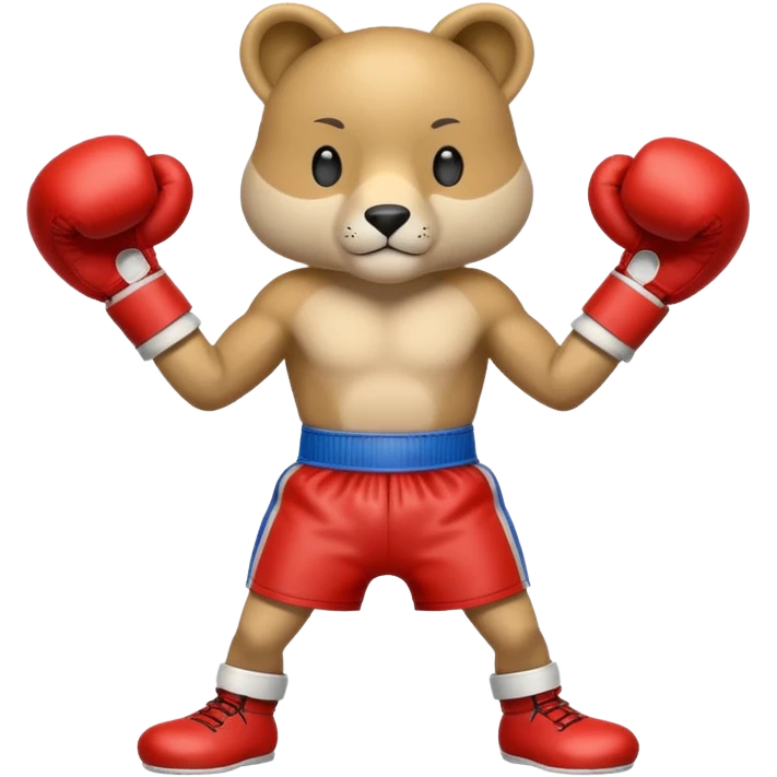 Animal with boxing gloves full body emoji