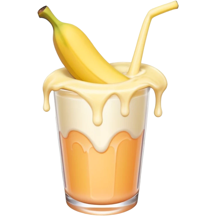 banana in peach drip milk emoji